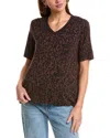 Johnny Was The Janie Favorite 3/4-sleeve V-neck T-shirt In Brown