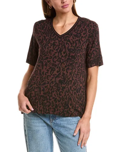 Johnny Was The Janie Favorite 3/4-sleeve V-neck T-shirt In Brown