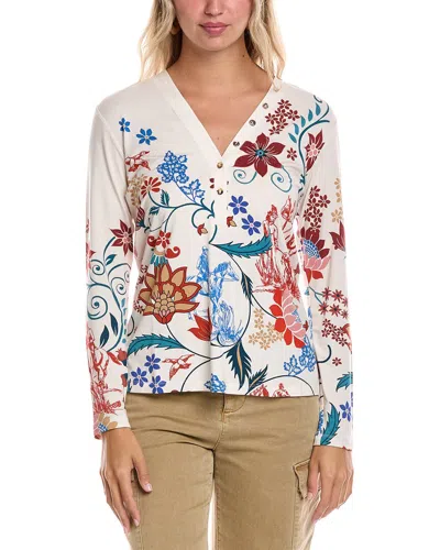 JOHNNY WAS THE JANIE FAVORITE BUTTON HENLEY