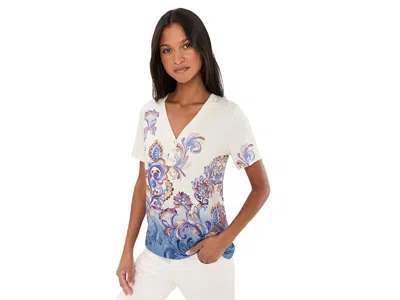 Johnny Was The Janie Favorite Button Neck Tee In Pattern