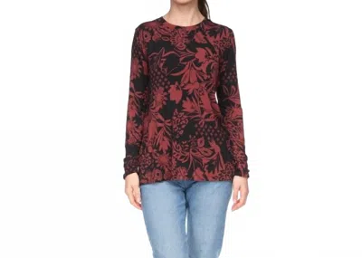 Johnny Was The Janie Favorite Long Sleeve Crew Neck Tee In Lola Deep In Multi