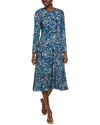 Johnny Was The Janie Favorite A-line Knit Dress In Feathery Flowery In Blue