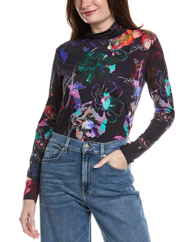 Johnny Was The Janie Favorite Mock Neck Shirt In Black