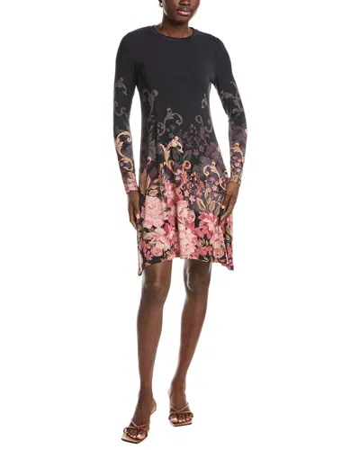 Johnny Was The Janie Favorite Mock Neck Swing Mini Dress In Animal Print