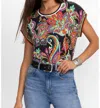 Johnny Was The Janie Favorite Relaxed Tee In Cachemir Scarf Print In Multi