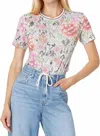Johnny Was The Janie Favorite Short Sleeve Crew Neck Swing Tee In Azzie Flower Neo In Multi