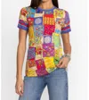 Johnny Was Janie Favorite Short Sleeve Crew Neck Tee In Multi In Multi