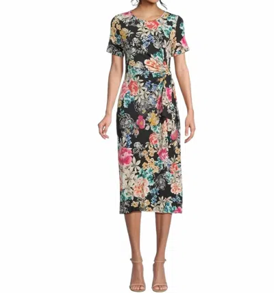 Johnny Was The Janie Favorite Side Tie Knit Dress In Lavilla Black In Multi