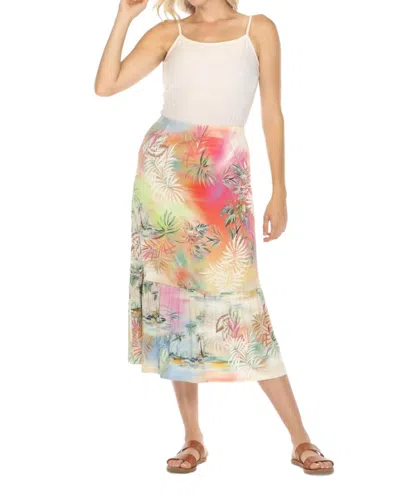 Johnny Was The Janie Favorite Single Tiered Skirt In Raffia Print In Brown