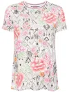 Johnny Was The Janie Favorite Short Sleeve Crew Neck Swing Tee In Azzie Flower Neo In 粉色