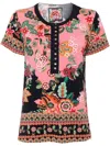 Johnny Was The Janie Favorite Printed Tee In Pink