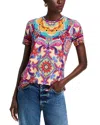Johnny Was The Janie Favorite Relaxed Tee In Cachemir Scarf Print In Mcanna Scarf