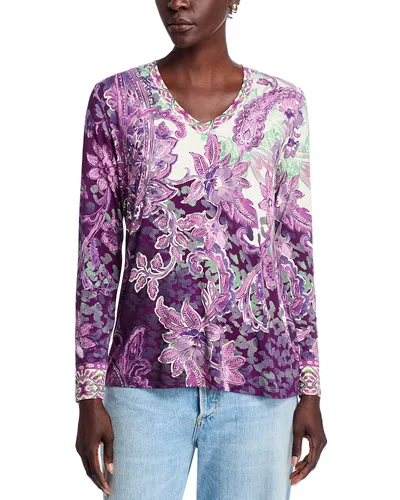 Johnny Was The Janie Favorite V-neck Tee In Multi