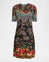 Johnny Was The Janie Floral & Paisley-print Mesh Dress In Multi