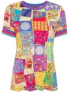 Johnny Was Janie Favorite Short Sleeve Crew Neck Tee In Multi In Blue