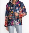 Johnny Was The Joan Zip Sherpa Lined Jacket In Dreamer Blue In Red