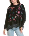 Johnny Was The Lace Oversized Wool Pullover In Multi