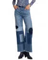 Johnny Was The Patched Straight Flare Jean In Blue