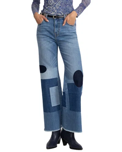 Johnny Was The Patched Straight Flare Jean In Blue