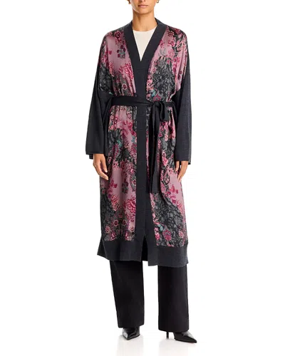 Johnny Was The Printed Knit Wool Kimono In Multi