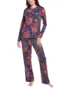 Johnny Was The Raglan 2pc Pajama Set In Blue