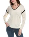 Johnny Was The Whipstitch Wool & Cashmere-blend Sweater In White