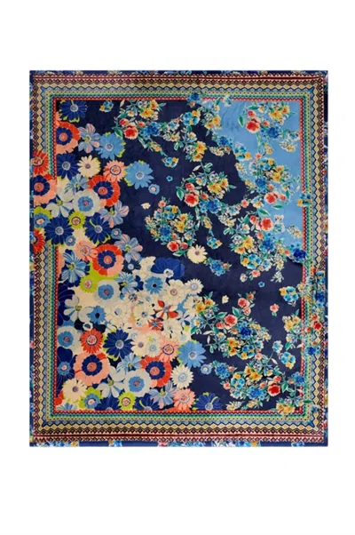Johnny Was Tiana Travel Blanket In Blue Multi