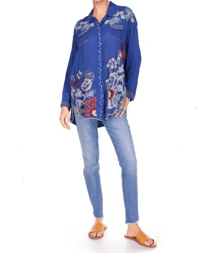Johnny Was Tocayu Tunic Top In Sailor Blue