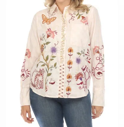 Johnny Was Toni Relaxed Pocket Shirt In Plaid In Neutral