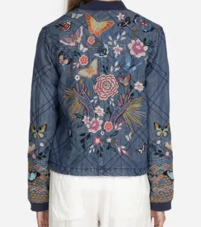 Pre-owned Johnny Was Top Bomber Jacket Coat L