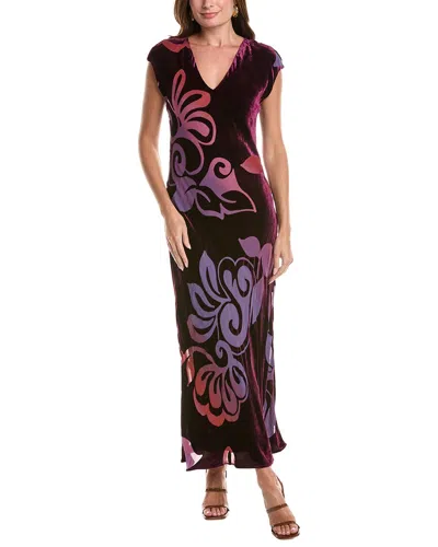 Johnny Was Toto Bias Silk-blend Maxi Dress In Black