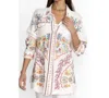 Johnny Was Toyah Embroidered Gauze Tunic Shirt In Natural