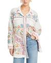 Johnny Was Toyah Embroidered Gauze Tunic Shirt In Natural