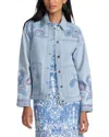 Johnny Was Trapunto Denim Chore Jacket Neilly In Denim Blue In Blue