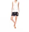 Johnny Was Trapunto Paper Bag Short Kamala In Black In Black
