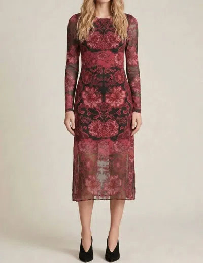 Johnny Was Tulus Mesh Midi Dress In Scilla In Black