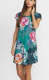 Johnny Was Tura Cap Sleeve Dress In Mti In Multi
