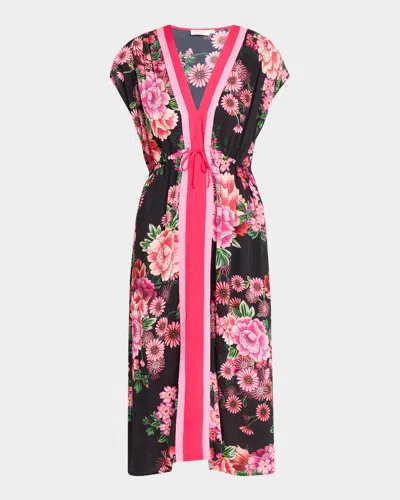Johnny Was V-neck Kaftan Dress In Blum