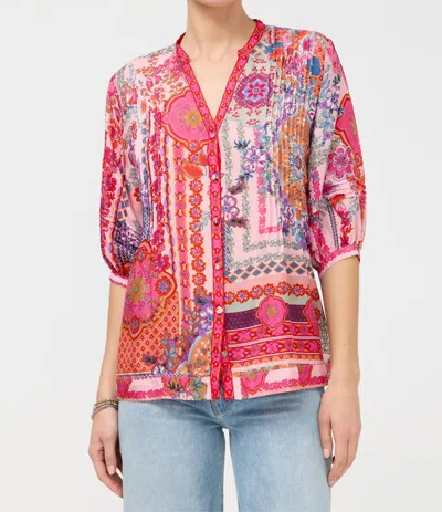 Johnny Was Vacanza Blouse In Tami Scarf In Multi