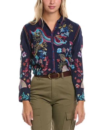 Johnny Was Velouria Blouse In Blue