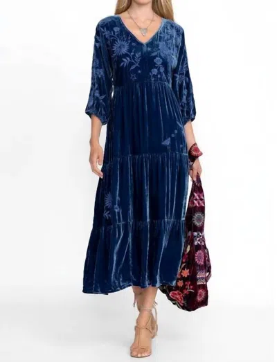 Johnny Was Velvet Dolman Tiered Dress In Bellwether In Multi
