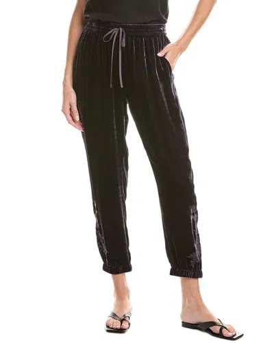 Johnny Was Velvet Silk-blend Jogger Pant In Black