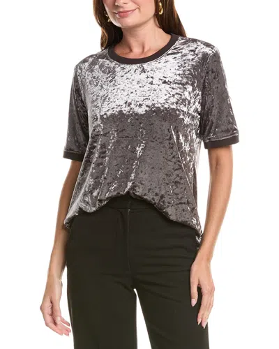 Johnny Was Velvet T-shirt In Brown