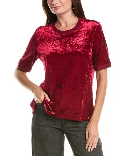 Johnny Was Velvet T-shirt In Burgundy
