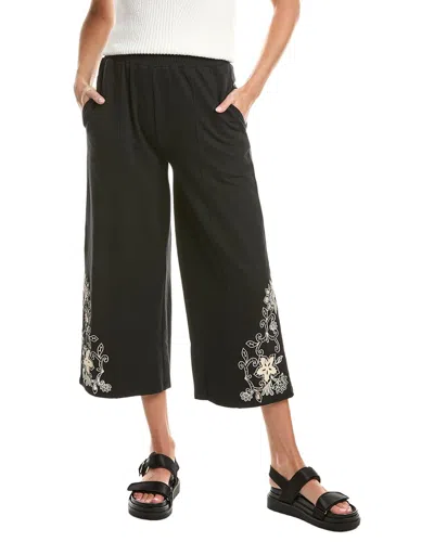 Johnny Was Venlda Cropped Wide Leg Pant In Black