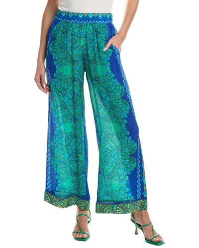 Johnny Was Villa Silk Pant In Green