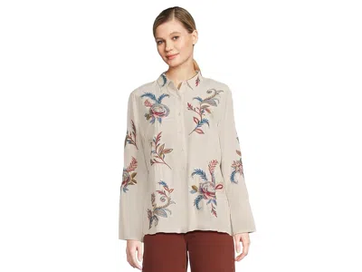 Johnny Was Vintage Button Down Shirt In Sand