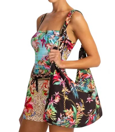 Johnny Was Wave Ring Beach Bag In Miller Black In Multi