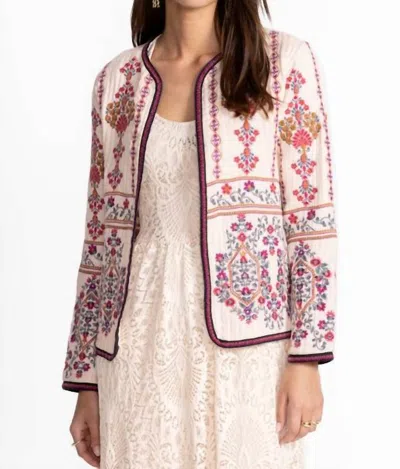 Johnny Was Wendy Embroidered Jacket In Natural In Multi
