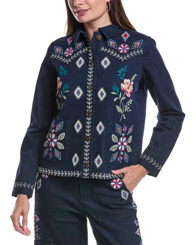 Johnny Was Western Worker Jacket In Blue